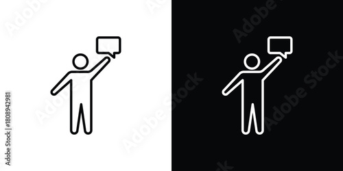 Suggestion icon in line design. Editable stroke icon.