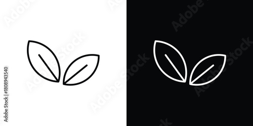 Tea leaves icon in line design. Editable stroke icon.