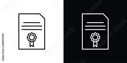 Thesis icon in line design. Editable stroke icon.