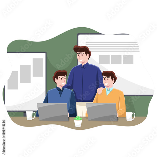 The Manager is Briefing the Employees on Their Work Responsibilities