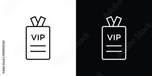 VIP pass icon in line design. Editable stroke icon.