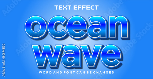 Ocean wave editable text effect