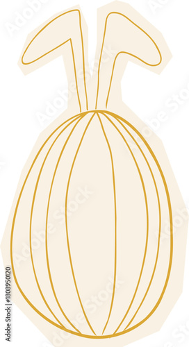 Easter Doodle Line Spring Sketch. 