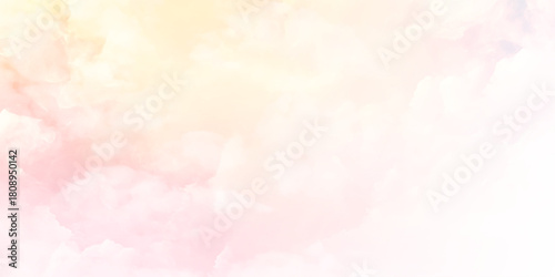 Sweet pink fluffy cloudy sky , pastel gradient color , nature abstract background