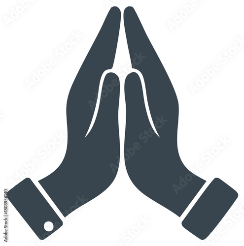 Hands in Praying Position Expressing Hope and Spirituality with Gesture of Faith