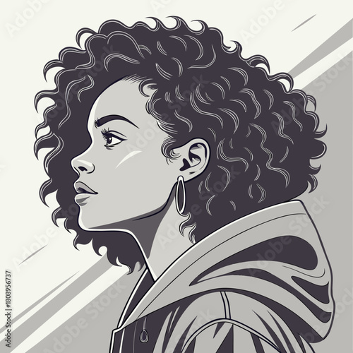 woman with long hair