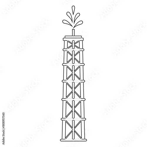 Pump Jack icon vector. Oil illustration sign. Oil Drilling symbol. Oil Pumping logo.