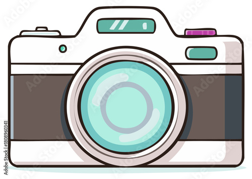 Cute Cartoon Camera Illustration Photography Device Object