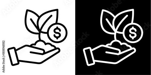 Natural Capital  Icon Set White Style Collection
