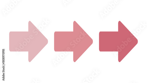 三つの右向き矢印が横一列に配置されたイラスト