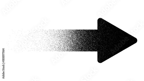 ノイズ調の質感を加えた右向き矢印のイラスト