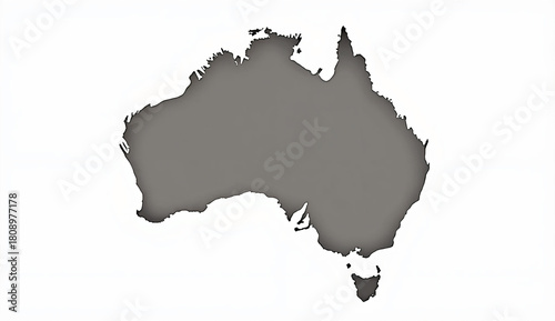 Minimal Flat Vector Map of Australia & Oceania in Solid Color — Modern Clean Geographic Design