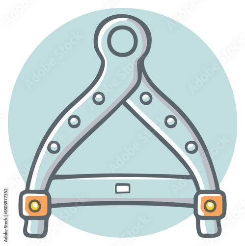 Stylized Drawing of a Medical Forceps Instrument for Surgery