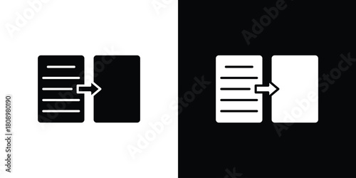 Compare icon in glyph shilhouette black and white colors