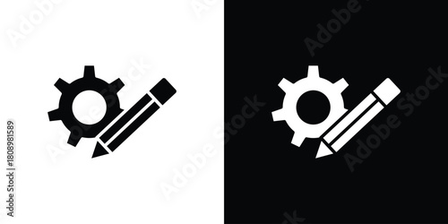 Customize icon in glyph shilhouette black and white colors