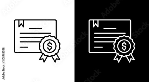 Bonds White Icon Set Design