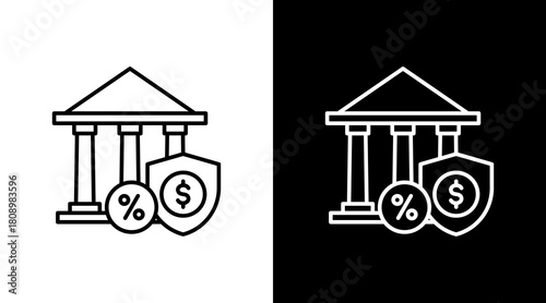 Financial Regulation White Icon Set Design