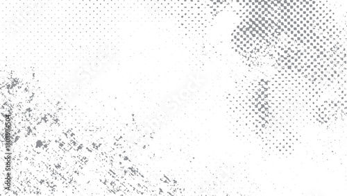 Grunge halftone print frame vector background for abstract design and decoration. Abstract grayscale texture background with mottled black white gray grunge pattern. 