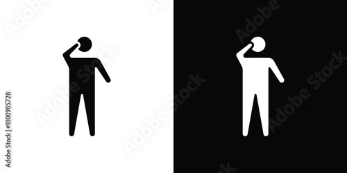 Forget icon in glyph shilhouette black and white colors