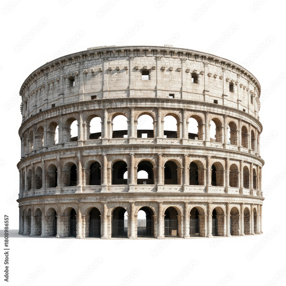 Obraz premium Colosseum Amphitheater isolated white background