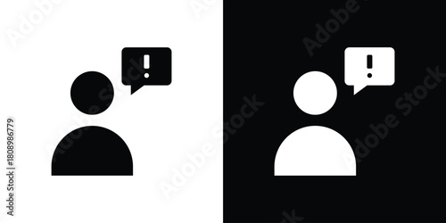 Grievance icon in glyph shilhouette black and white colors