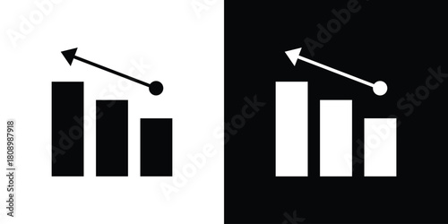 High Sales icon in glyph shilhouette black and white colors