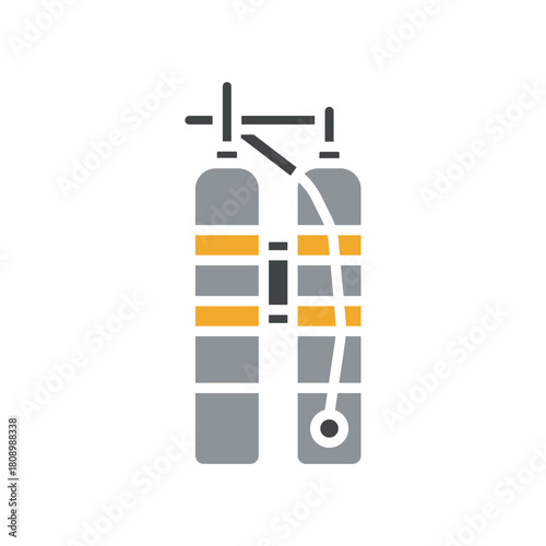 Air tank black line icon for digital and print projects.