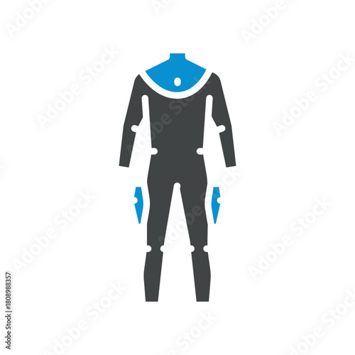 wetsuit black line icon for digital and print projects.