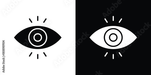 Impressions icon in glyph shilhouette black and white colors