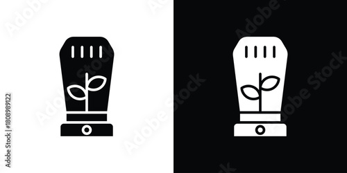 Incubator icon in glyph shilhouette black and white colors