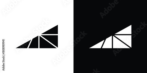 Joist icon in glyph shilhouette black and white colors