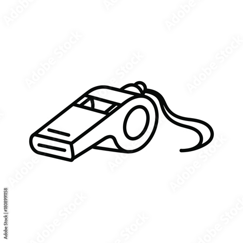 Whistle for sport isolated on