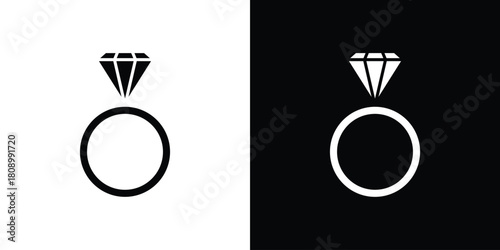 Marriage icon in glyph shilhouette black and white colors