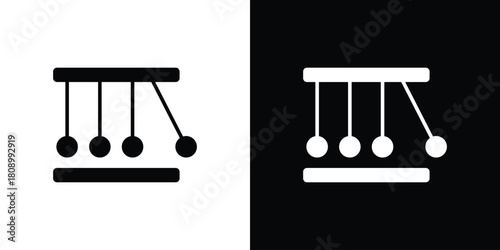 Momentum icon in glyph shilhouette black and white colors