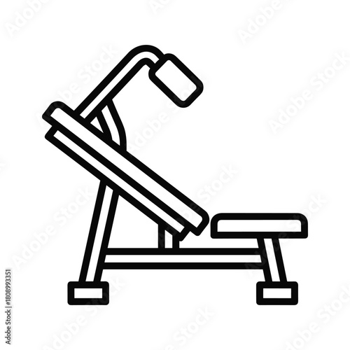 Gym equipment for abdominal exercise isolated on