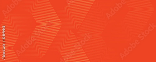 Abstract orange background with glowing geometric lines. Modern shiny yellow hexagon lines pattern. Technology futuristic concept. Suit for poster, banner, brochure, cover, vector