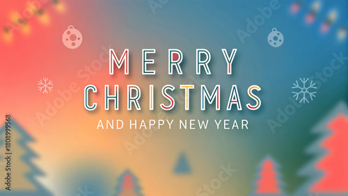 Merry Christmas and Happy New Year. Vector illustration for website banner, social media banner, greeting card, posters, covers, business and marketing material