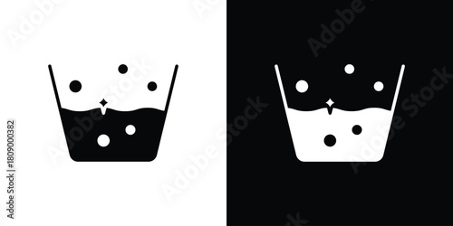 Soak icon in glyph shilhouette black and white colors