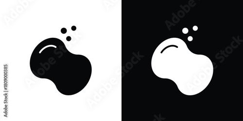 Soap bar icon in glyph shilhouette black and white colors