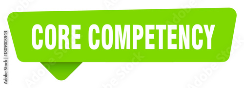 core competency green sign isolated on transpatent background. core competency sticker