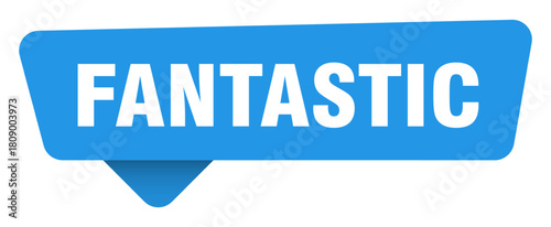 fantastic sticker. fantastic blue sign isolated on transpatent background