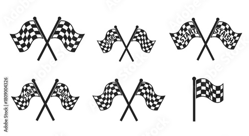 Set of three flat design water bottles