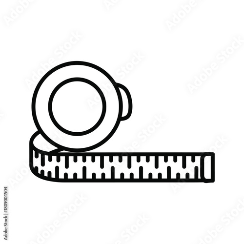 Measuring tape for body measurement isolated on