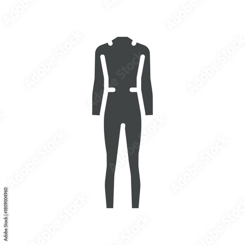 diving suit black line icon for digital and print projects.