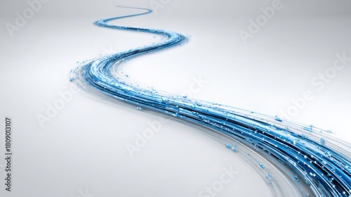 A curved road depicting corporate digital innovation execution roadmap icon concept for business growth strategy