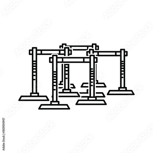 Parallel bars for gymnastics training isolated on