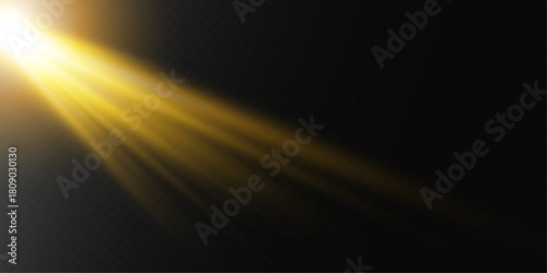 Vector Lens Flare Burst with Sunlight Glow.