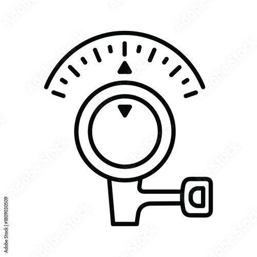 Pressure gauge icon isolated on, a device for measuring pressure