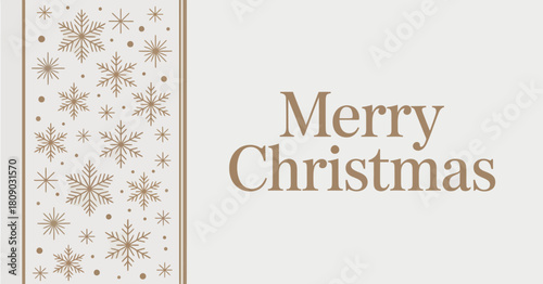 This image features a beautiful Merry Christmas greeting, combining elegant typography and festive snowflake patterns, perfect for holiday cards or seasonal marketing materials.