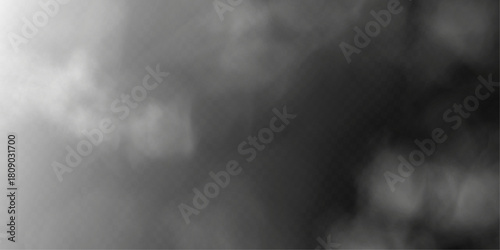 Isolated Dark Steam Cloud Transparent PNG.